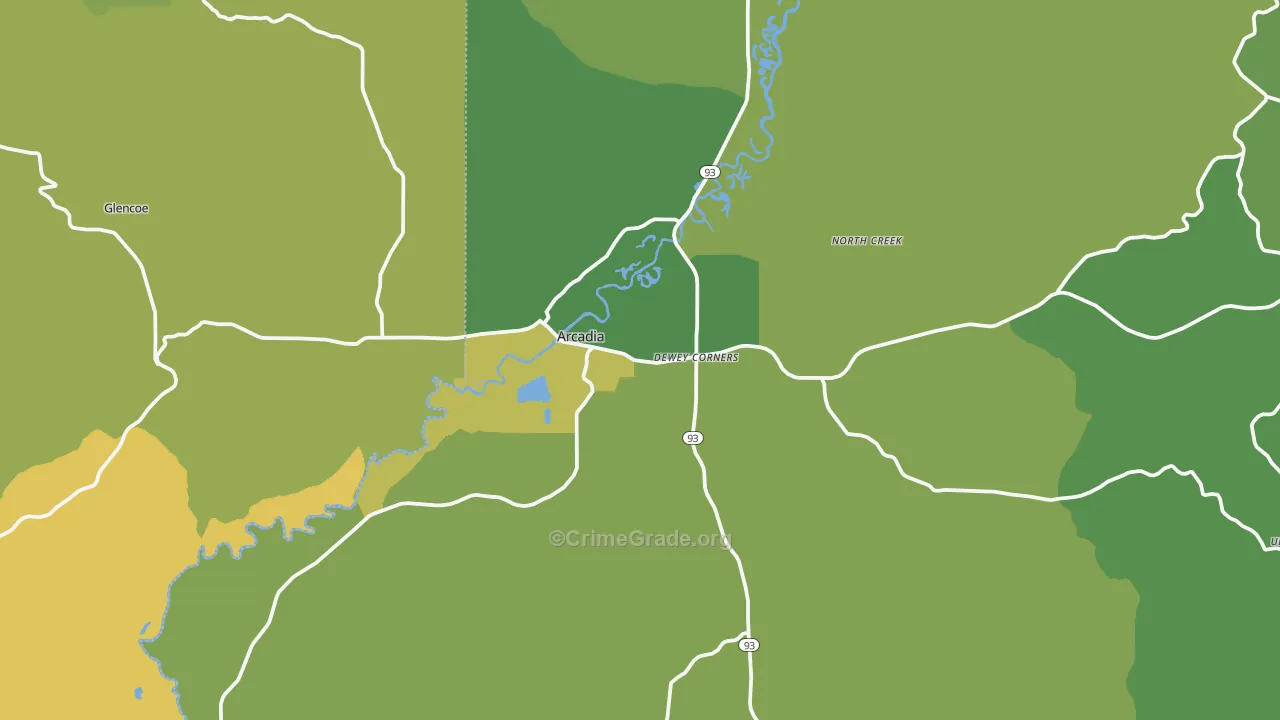 54612, WI Map of Drug-Related Crime Rates