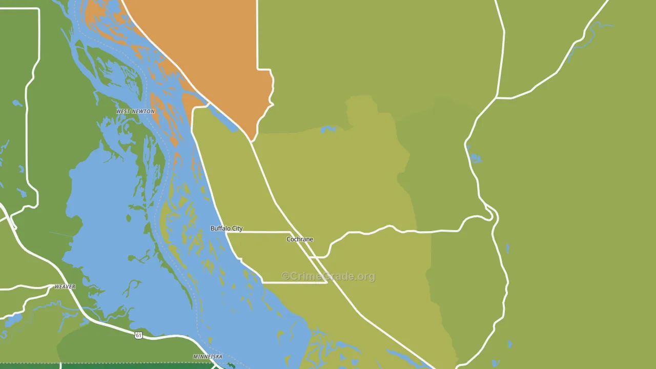 54622, WI Map of Drug-Related Crime Rates