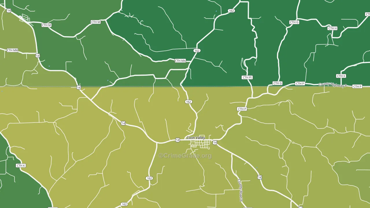 54623, WI Map of Drug-Related Crime Rates