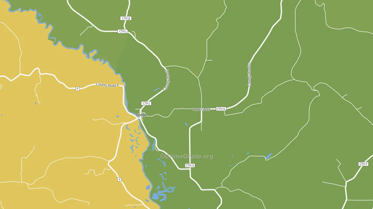 54625, WI Map of Drug-Related Crime Rates