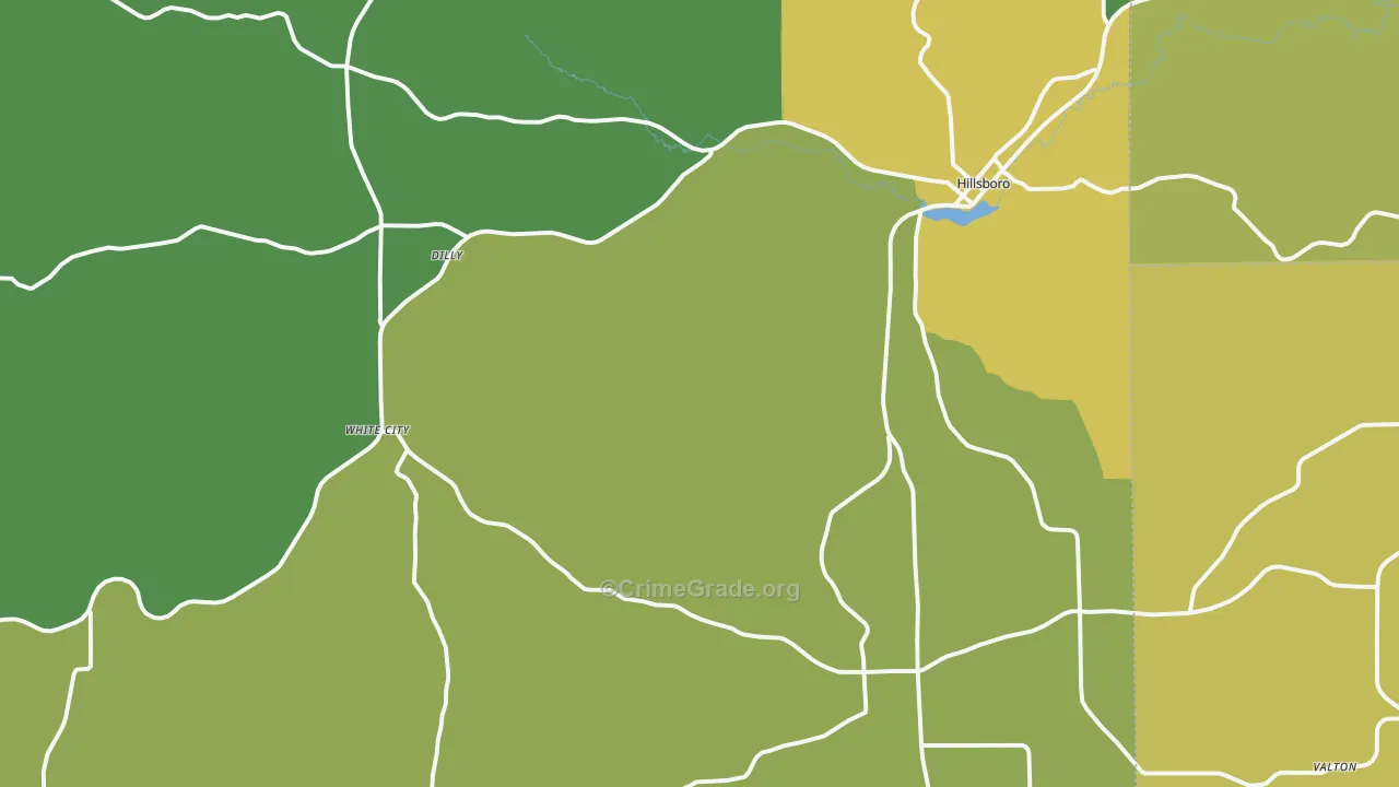 54634, WI Map of Drug-Related Crime Rates