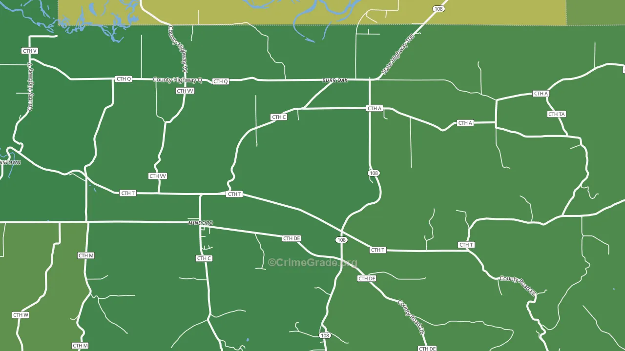 54644, WI Map of Drug-Related Crime Rates