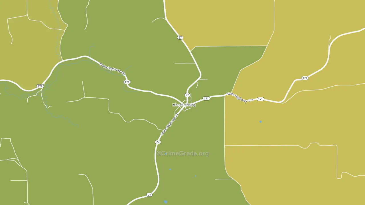 54645, WI Map of Drug-Related Crime Rates