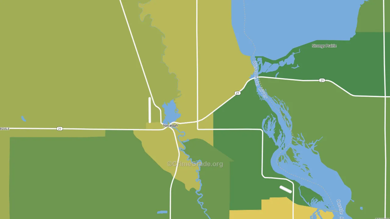 54646, WI Map of Drug-Related Crime Rates