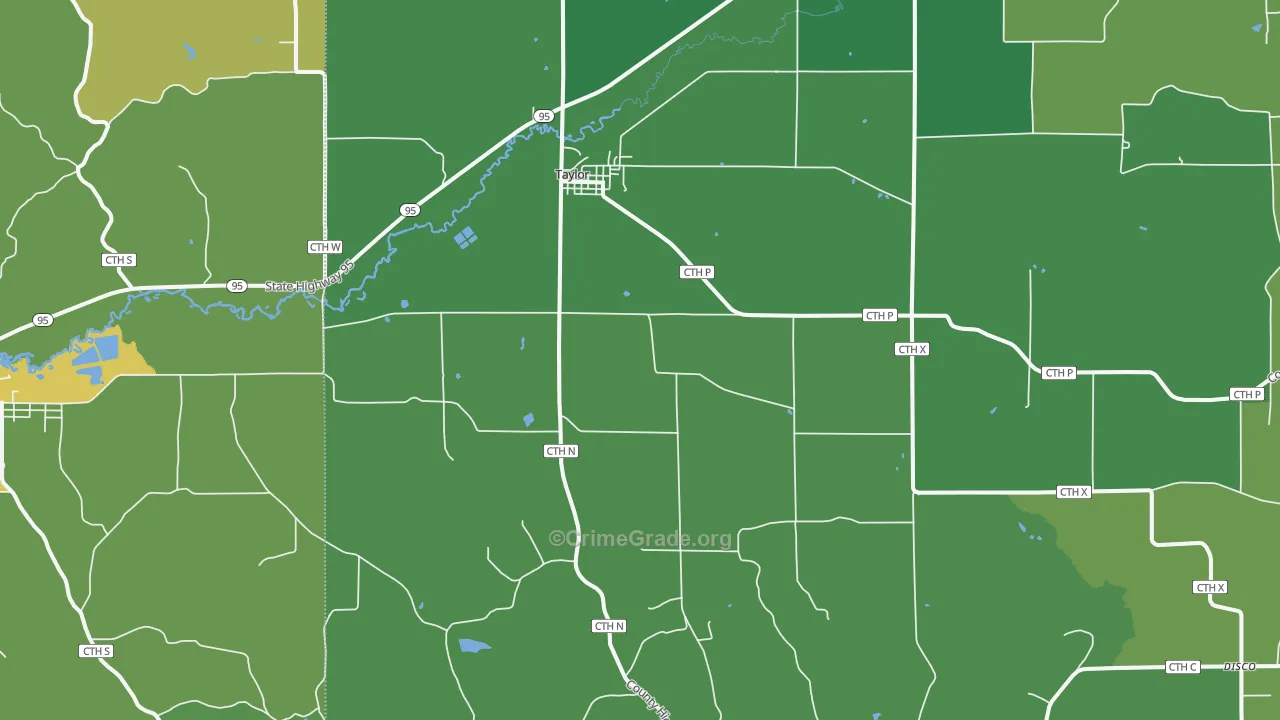 54659, WI Map of Drug-Related Crime Rates