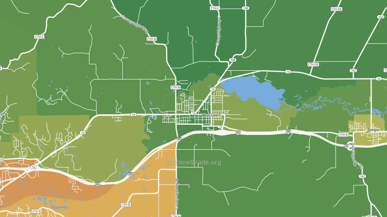 54669, WI Map of Drug-Related Crime Rates