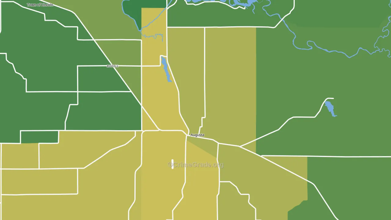 54722, WI Map of Drug-Related Crime Rates