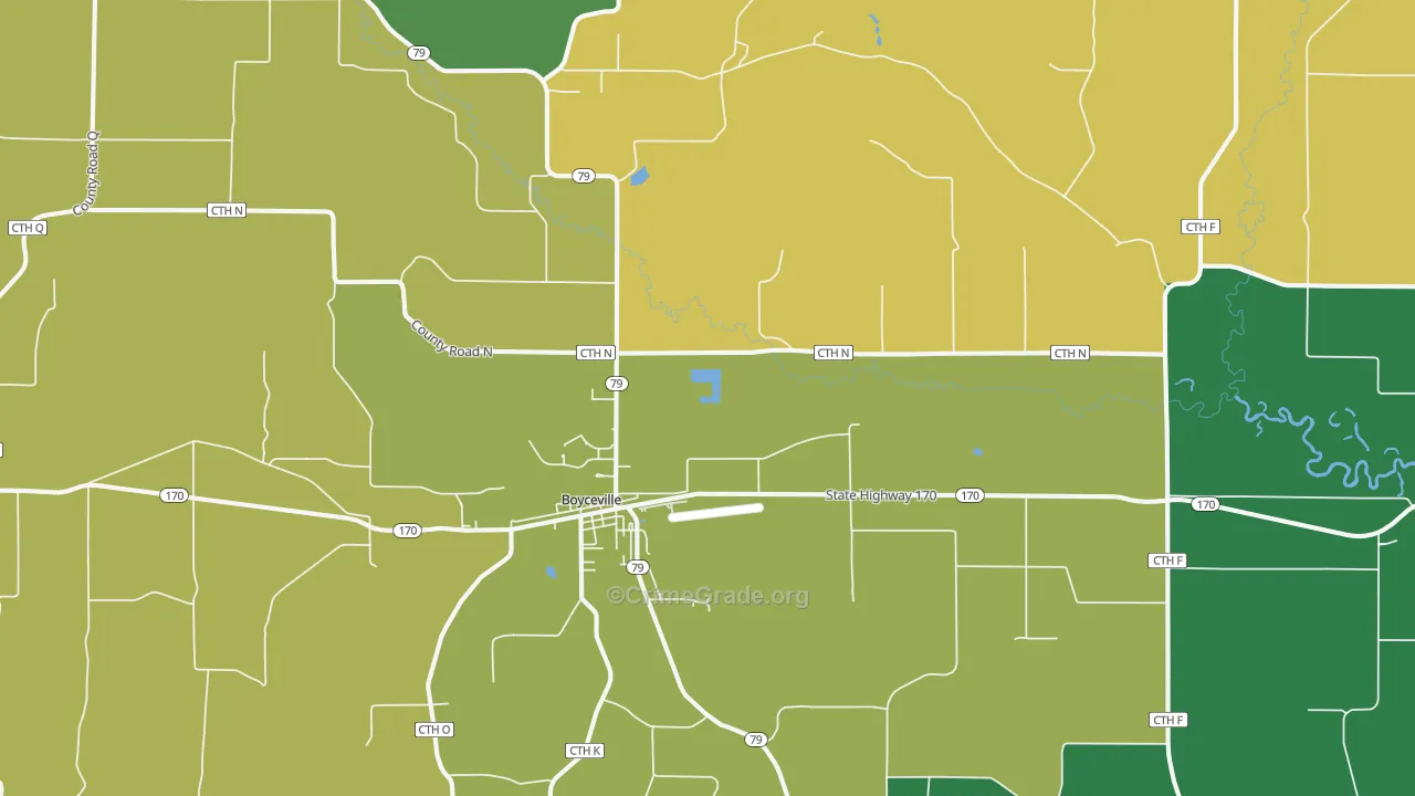54725, WI Map of Drug-Related Crime Rates