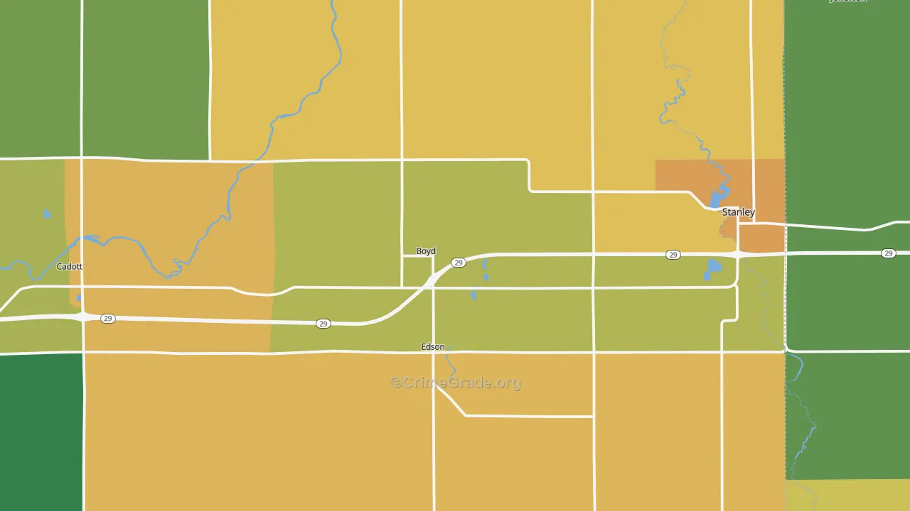 54726, WI Map of Drug-Related Crime Rates