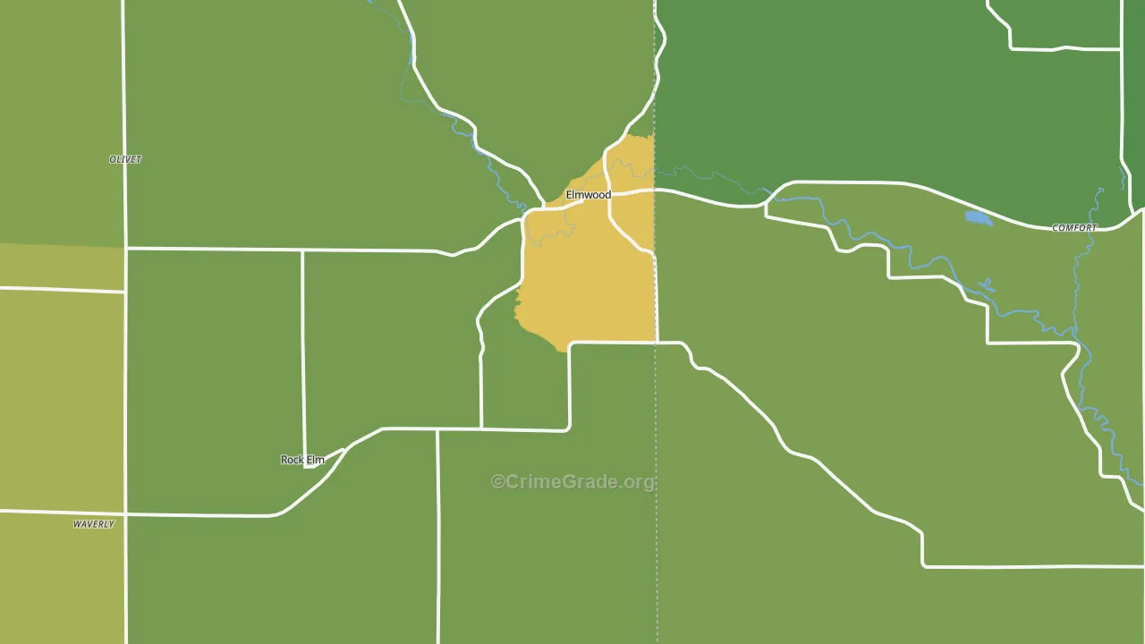 54740, WI Map of Drug-Related Crime Rates