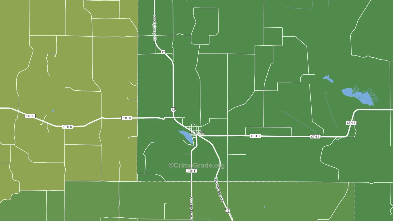 54746, WI Map of Drug-Related Crime Rates