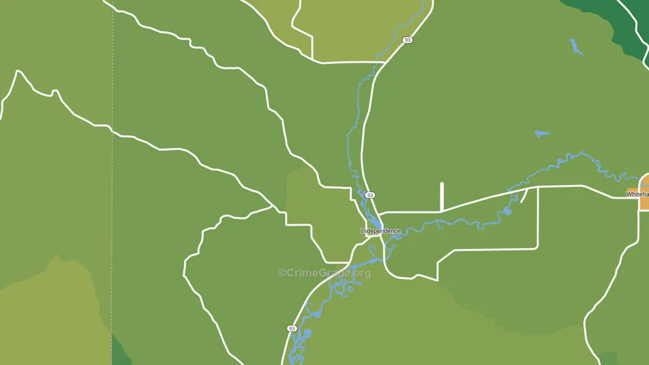 54747, WI Map of Drug-Related Crime Rates