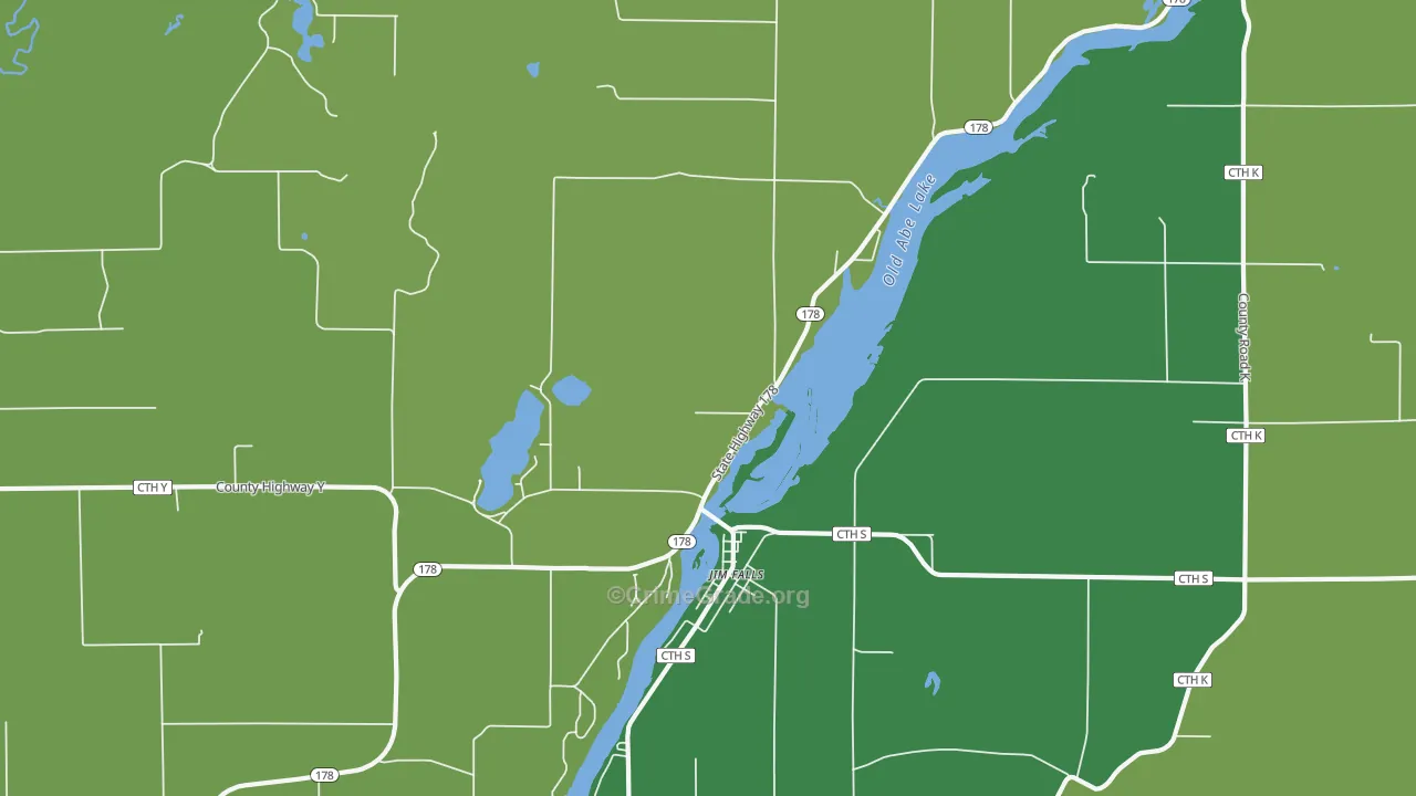 54748, WI Map of Drug-Related Crime Rates