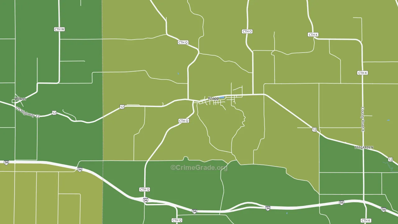 54749, WI Map of Drug-Related Crime Rates