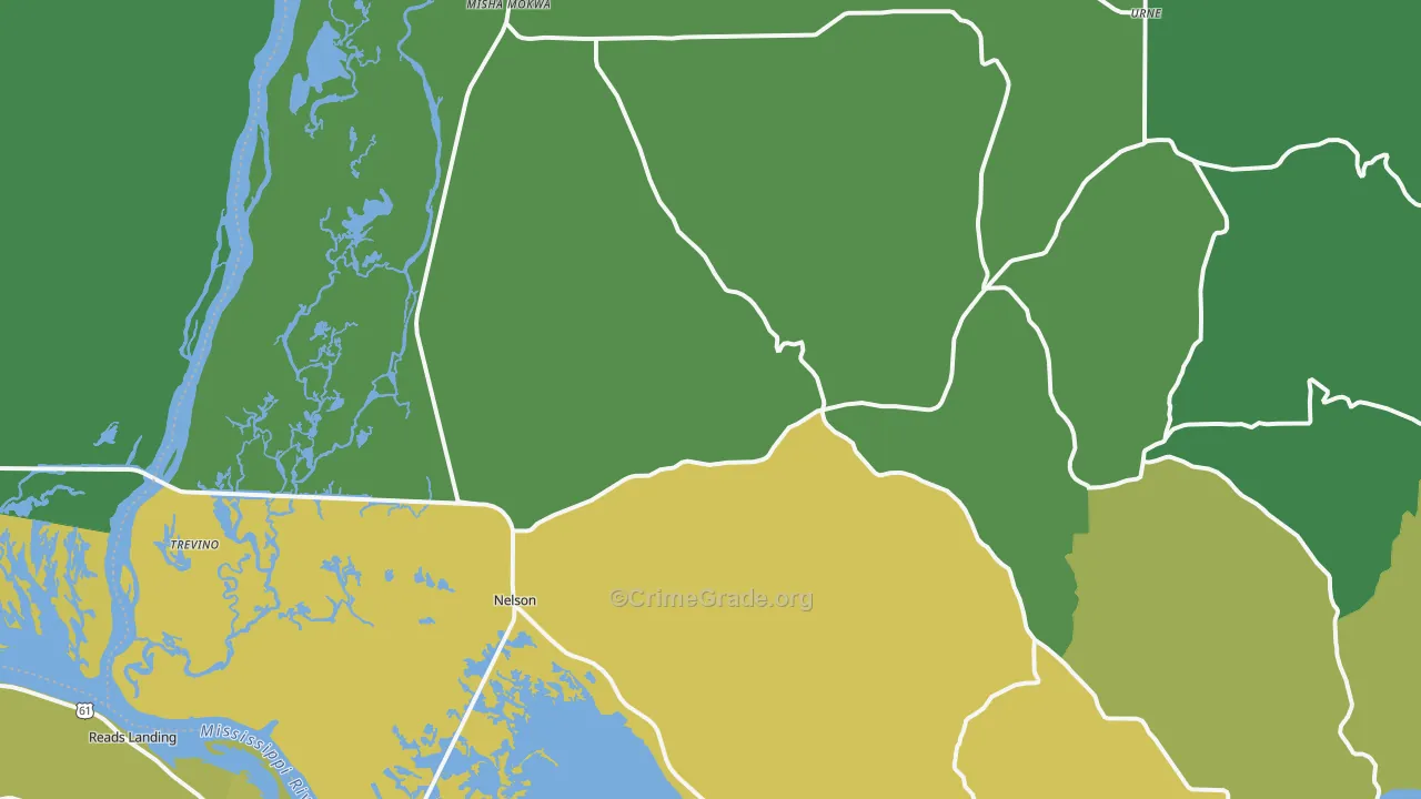 54756, WI Map of Drug-Related Crime Rates
