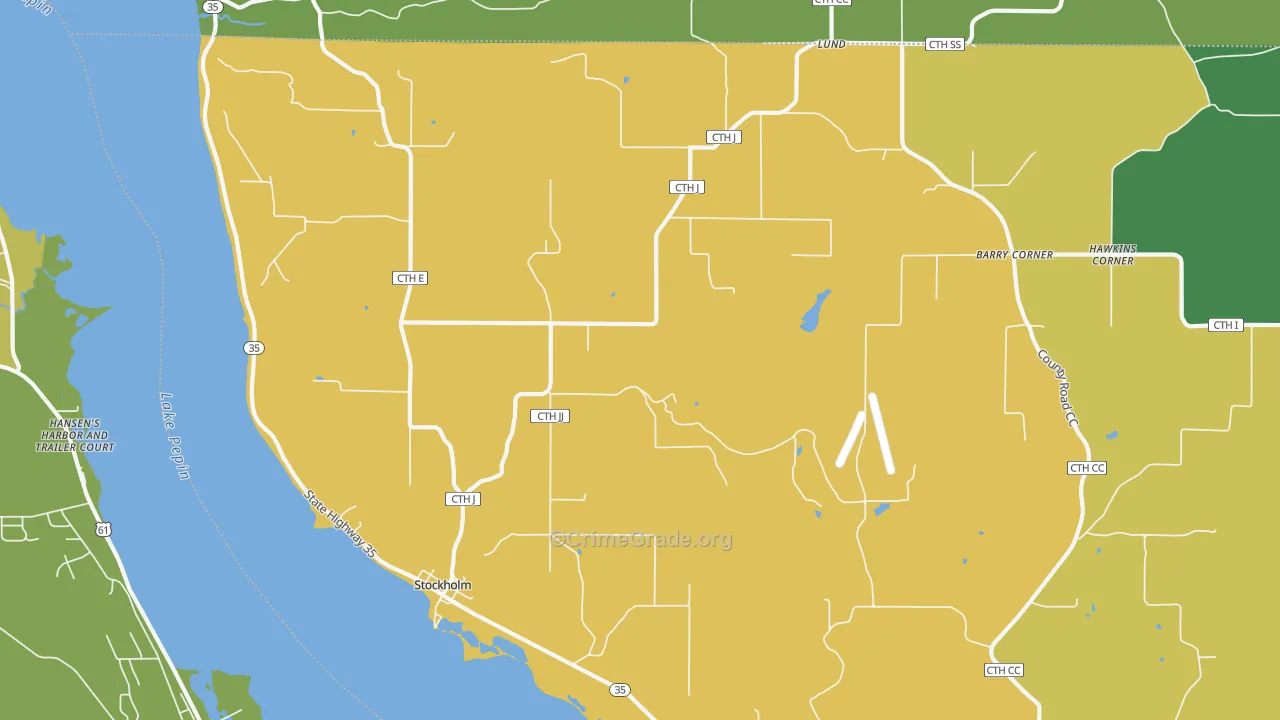 54769, WI Map of Drug-Related Crime Rates