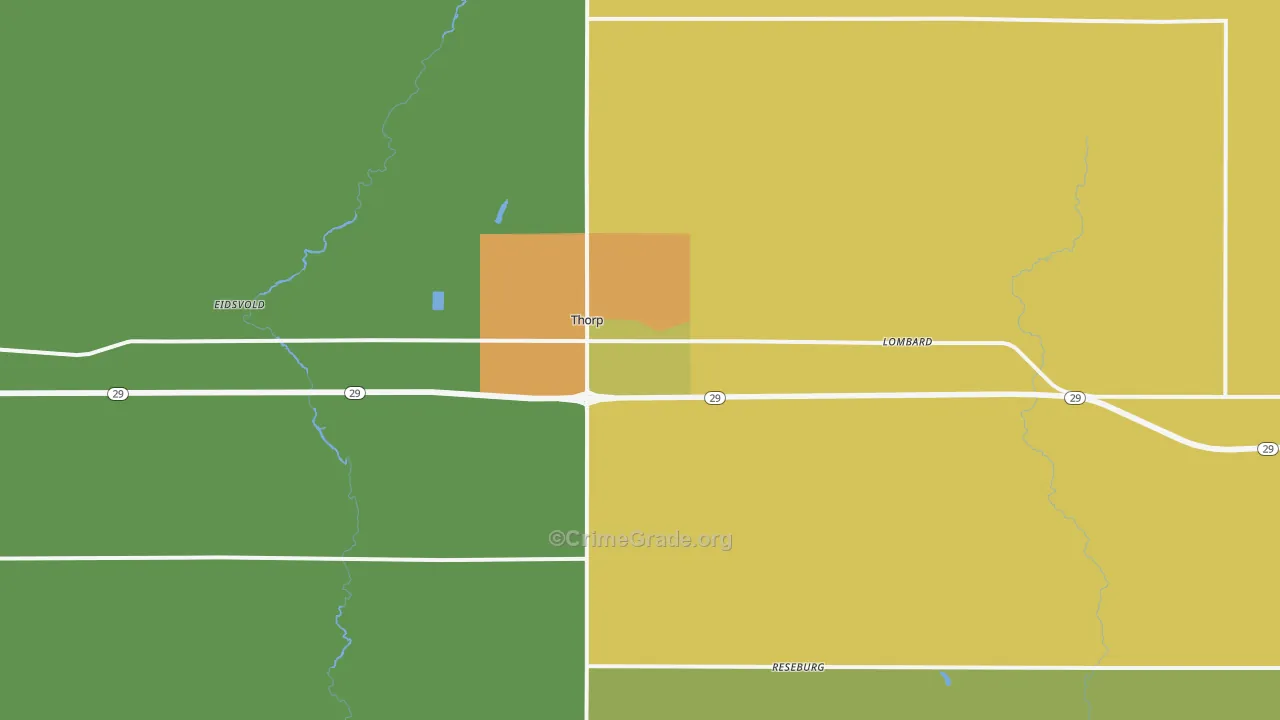 54771, WI Map of Drug-Related Crime Rates