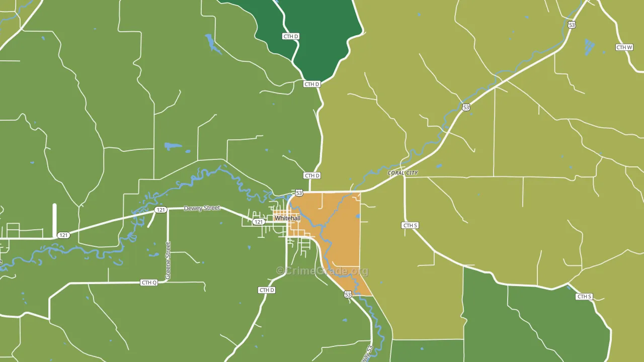 54773, WI Map of Drug-Related Crime Rates