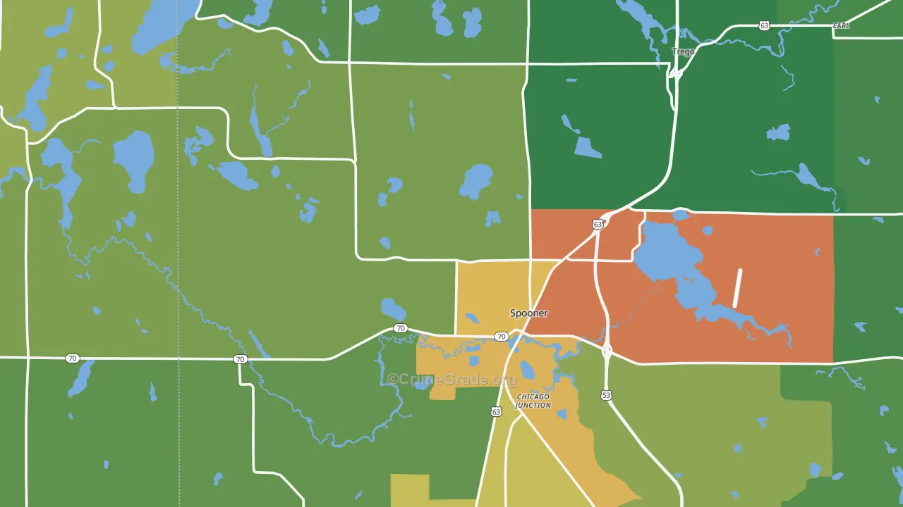 54801, WI Map of Drug-Related Crime Rates