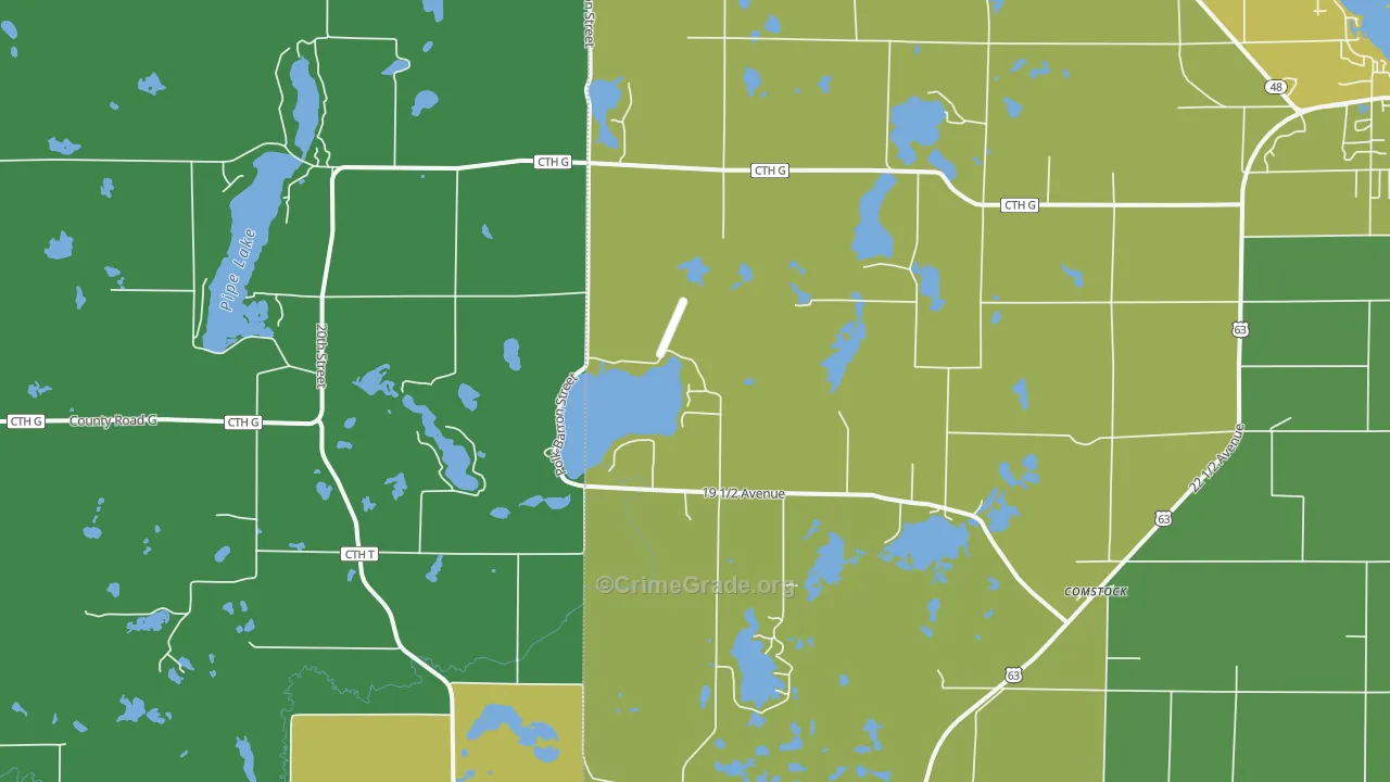 54826, WI Map of Drug-Related Crime Rates