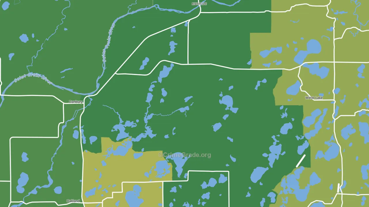54830, WI Map of Drug-Related Crime Rates