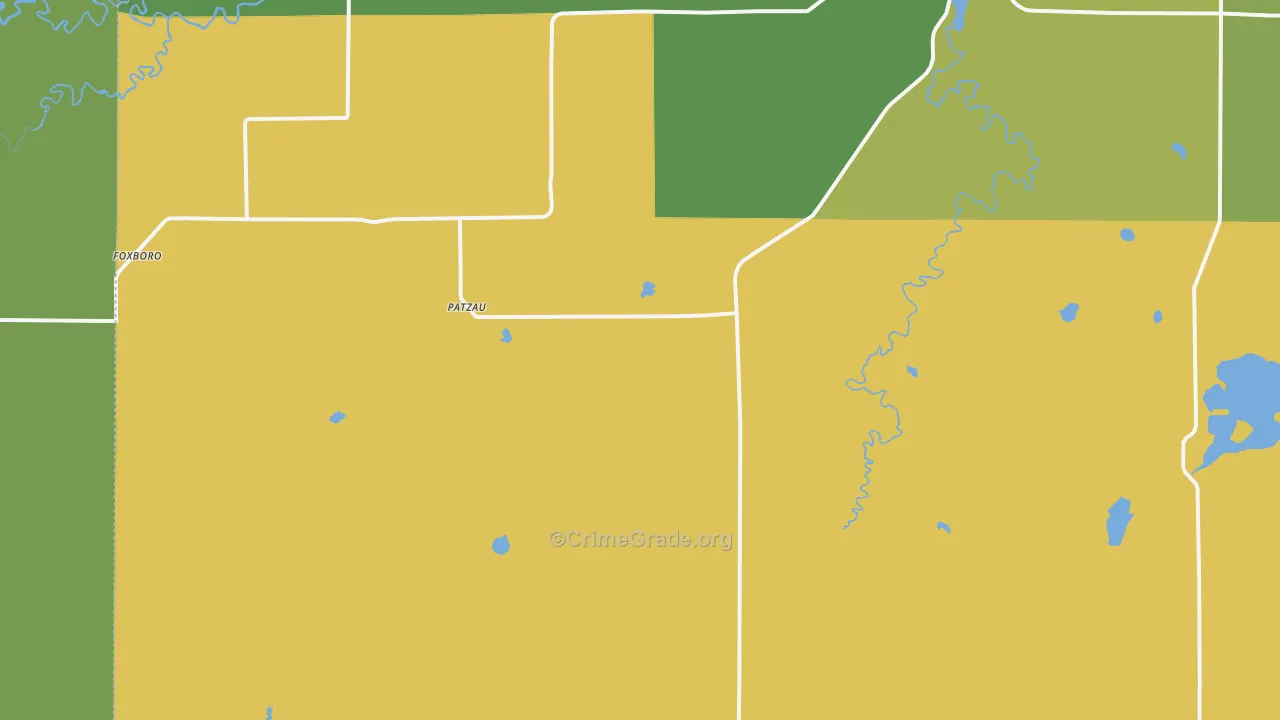 54836, WI Map of Drug-Related Crime Rates