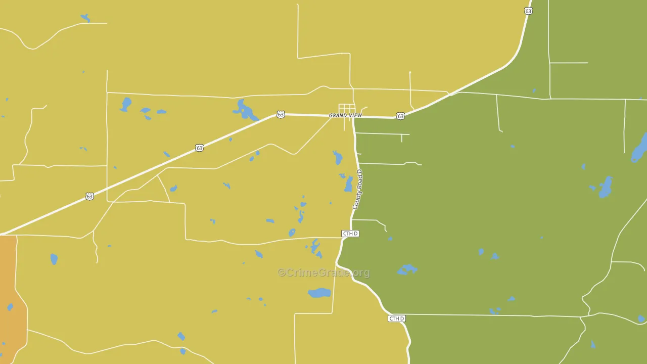 54839, WI Map of Drug-Related Crime Rates