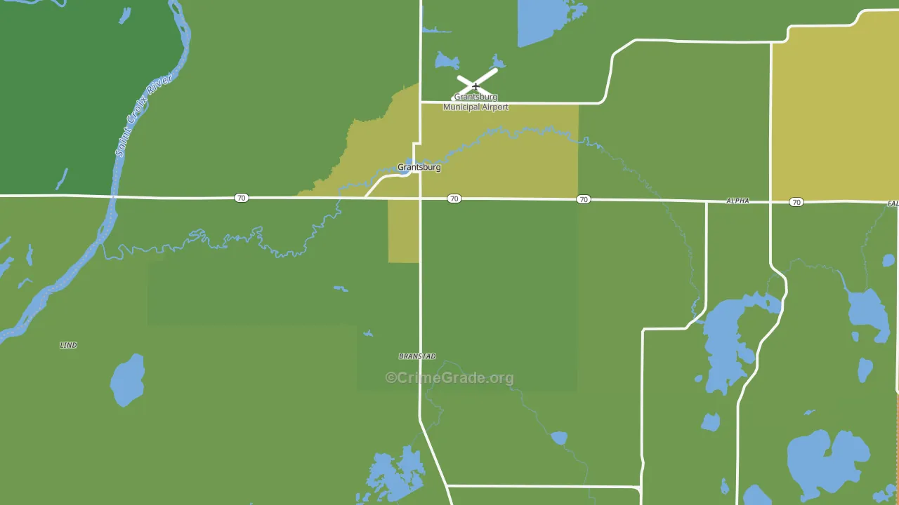 54840, WI Map of Drug-Related Crime Rates