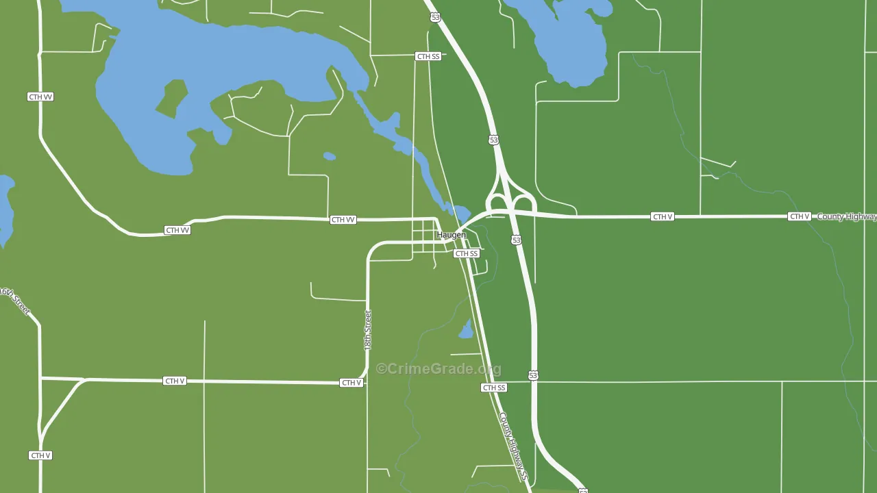 54841, WI Map of Drug-Related Crime Rates