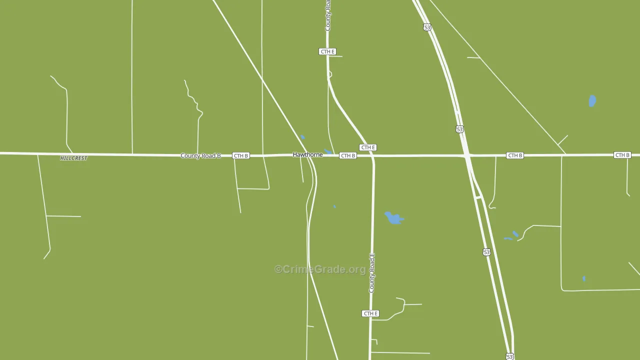 54842, WI Map of Drug-Related Crime Rates