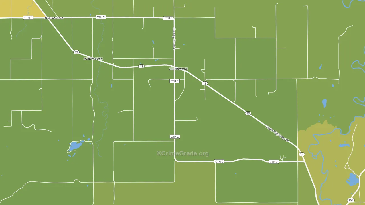 54846, WI Map of Drug-Related Crime Rates