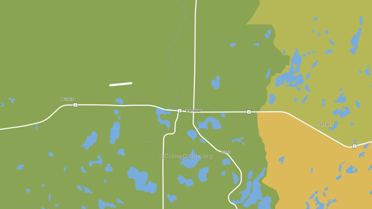 54847, WI Map of Drug-Related Crime Rates