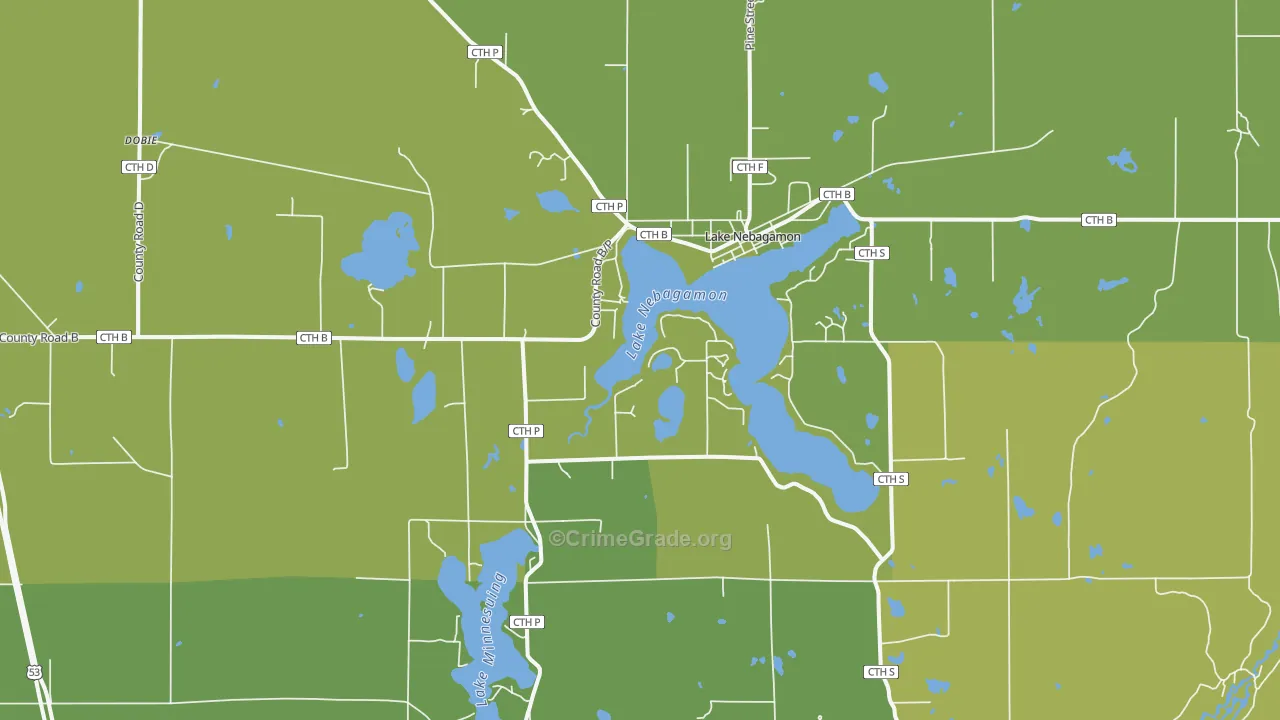 54849, WI Map of Drug-Related Crime Rates