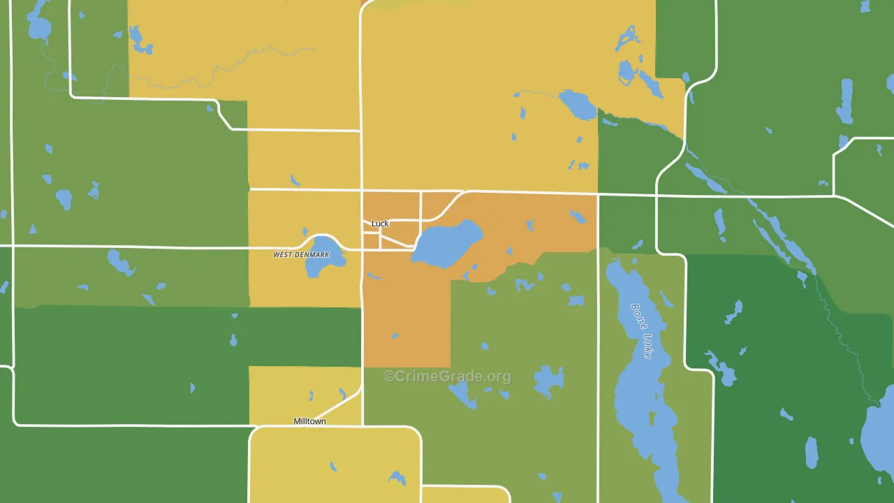 54853, WI Map of Drug-Related Crime Rates