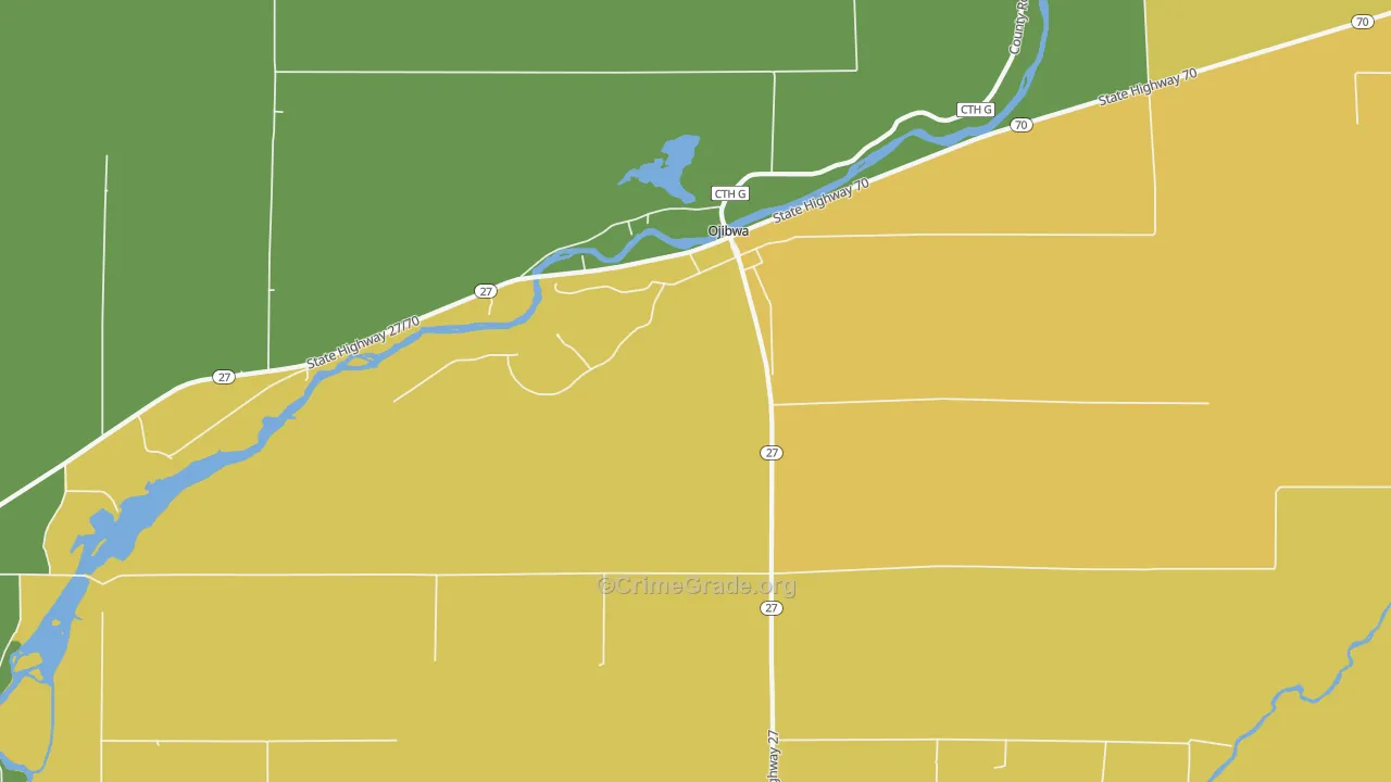 54862, WI Map of Drug-Related Crime Rates