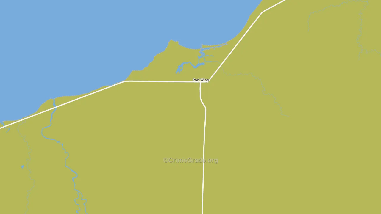 54865, WI Map of Drug-Related Crime Rates