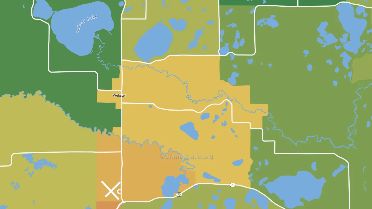 54893, WI Map of Drug-Related Crime Rates
