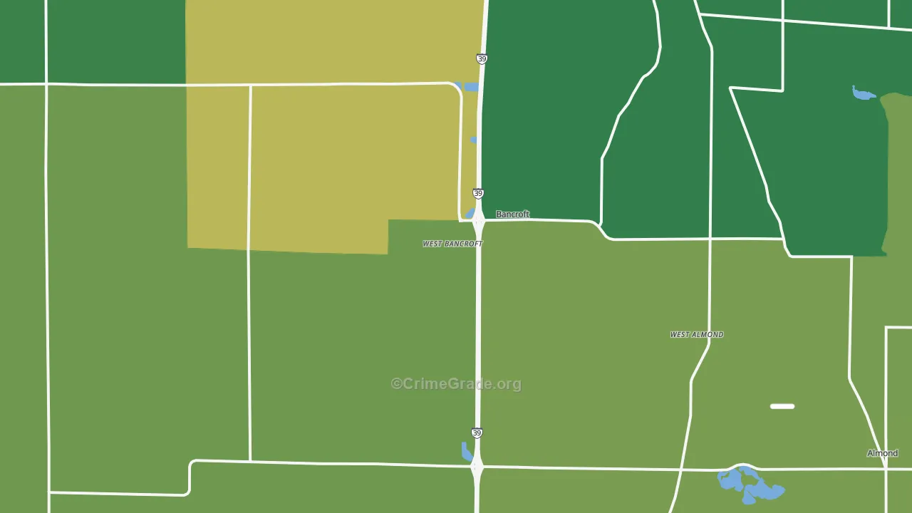 54921, WI Map of Drug-Related Crime Rates