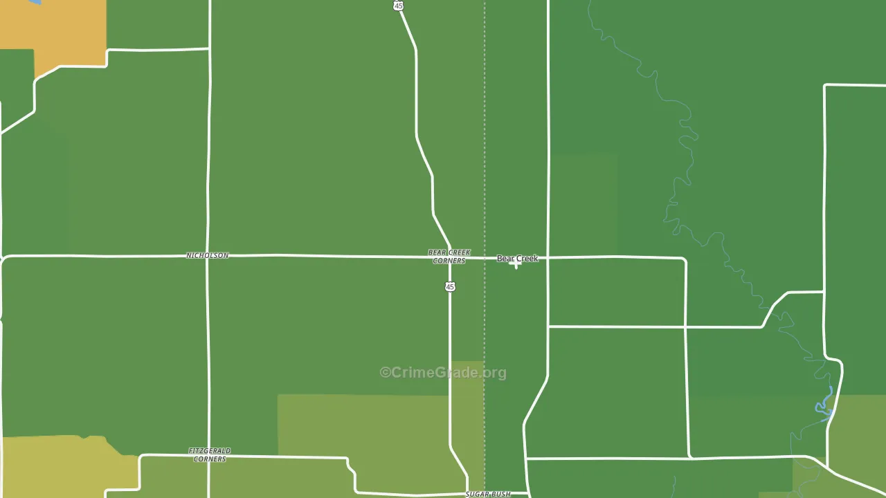 54922, WI Map of Drug-Related Crime Rates