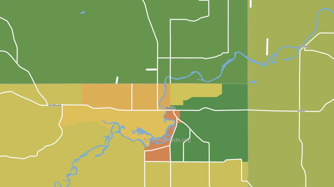 54923, WI Map of Drug-Related Crime Rates