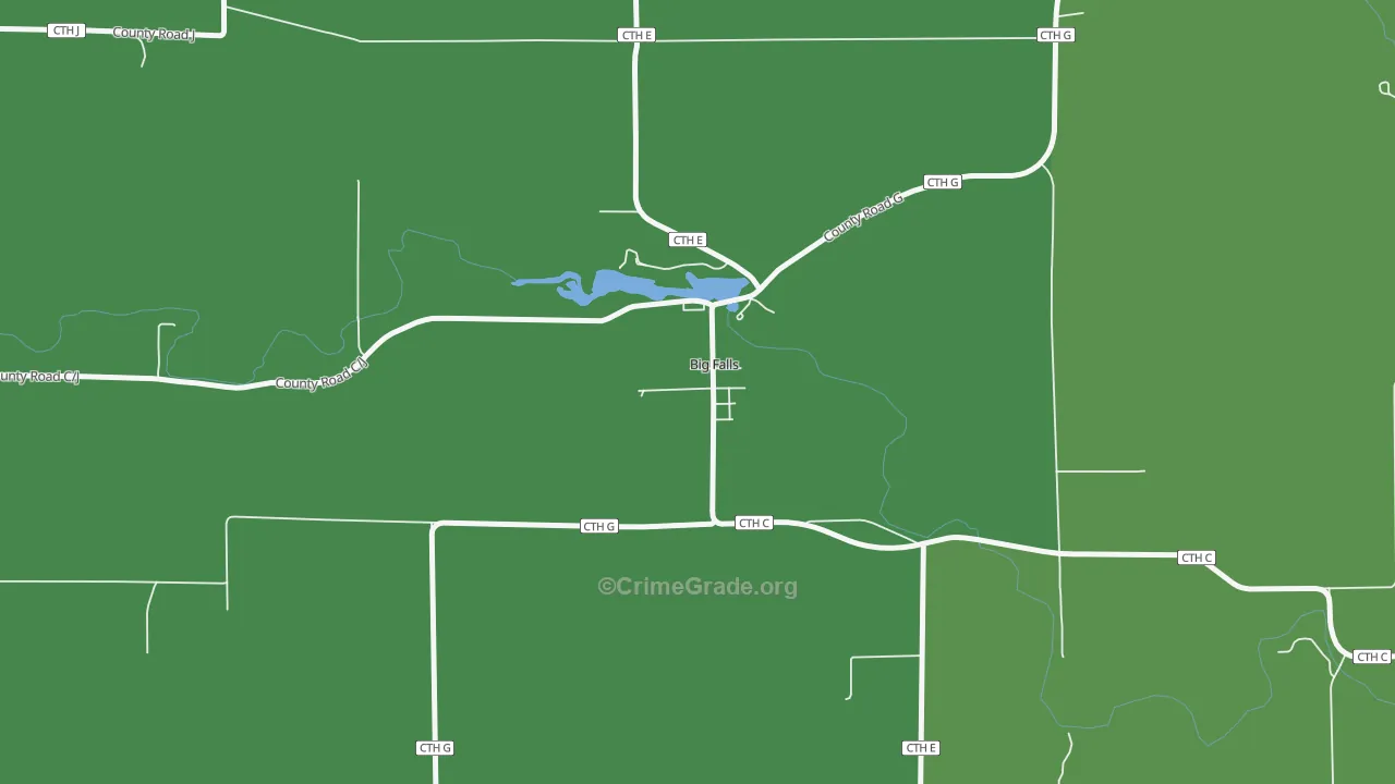 54926, WI Map of Drug-Related Crime Rates