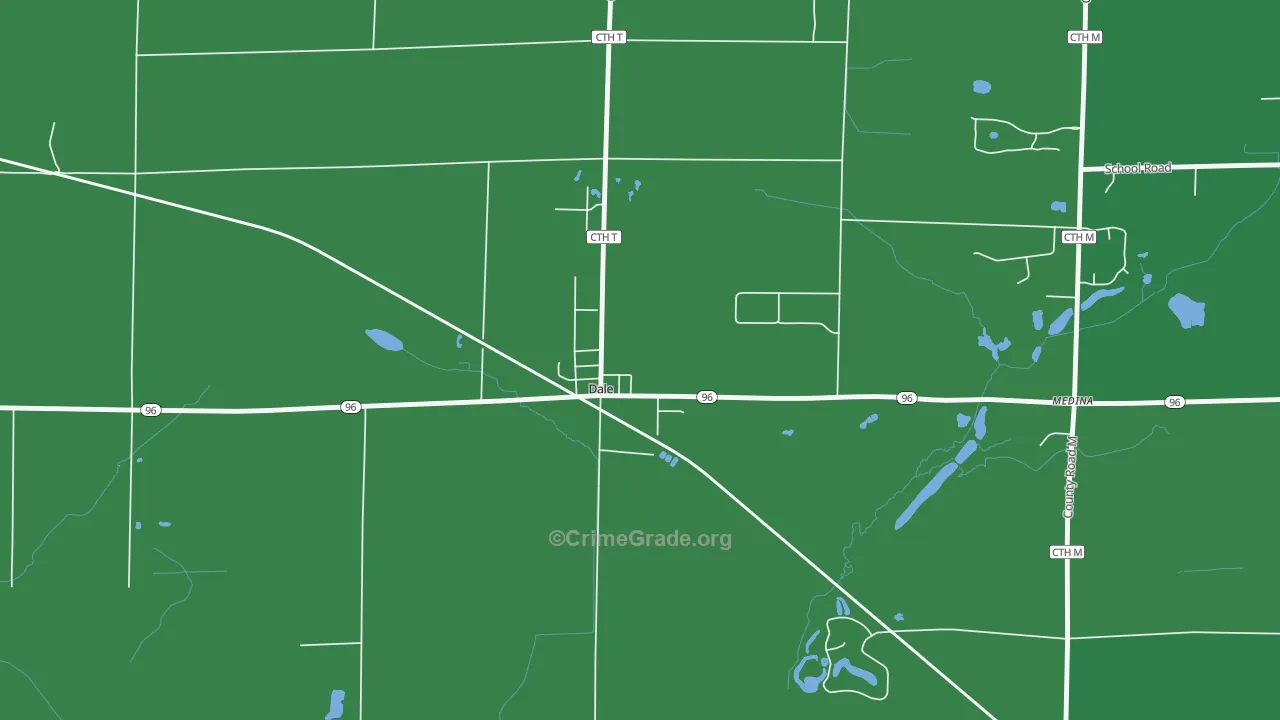 54931, WI Map of Drug-Related Crime Rates