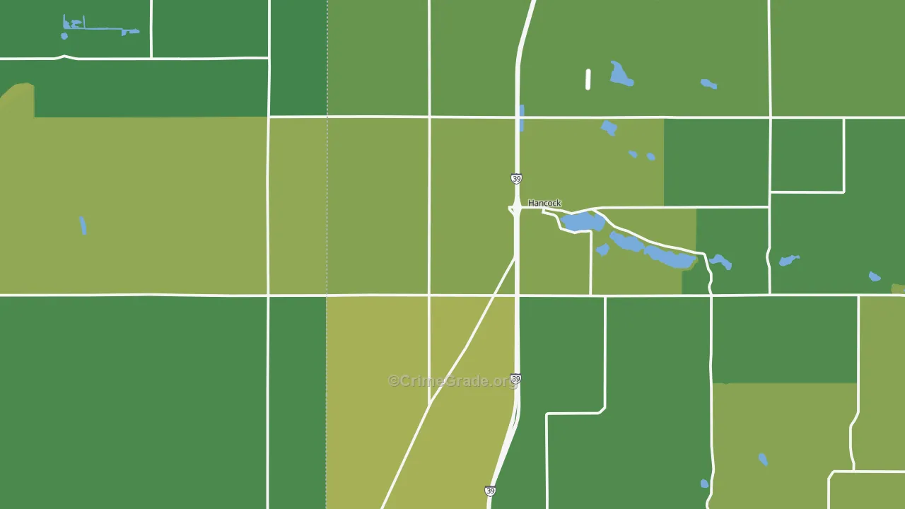 54943, WI Map of Drug-Related Crime Rates