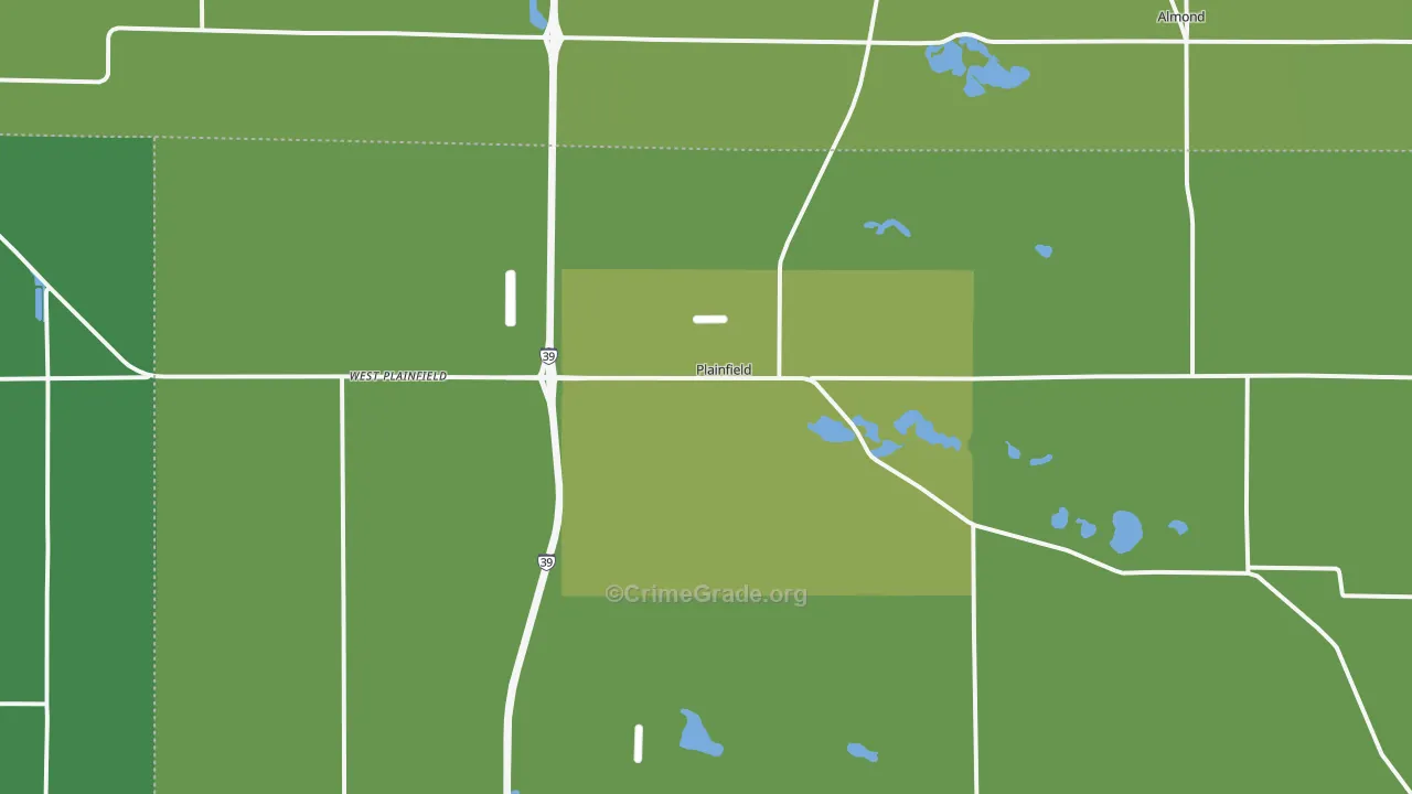 54966, WI Map of Drug-Related Crime Rates