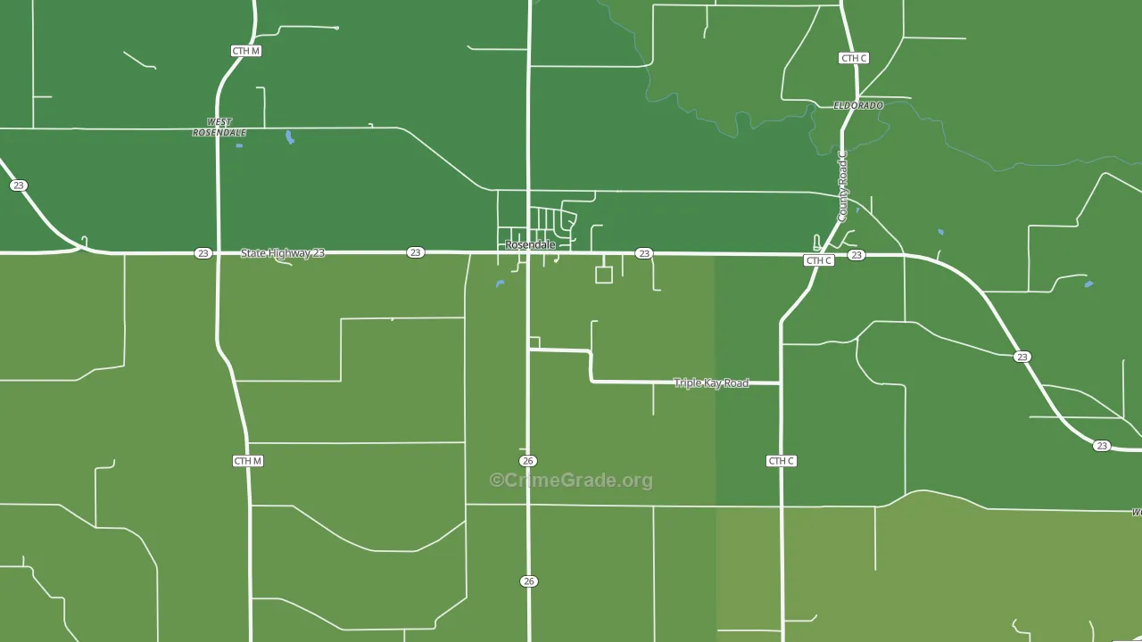 54974, WI Map of Drug-Related Crime Rates