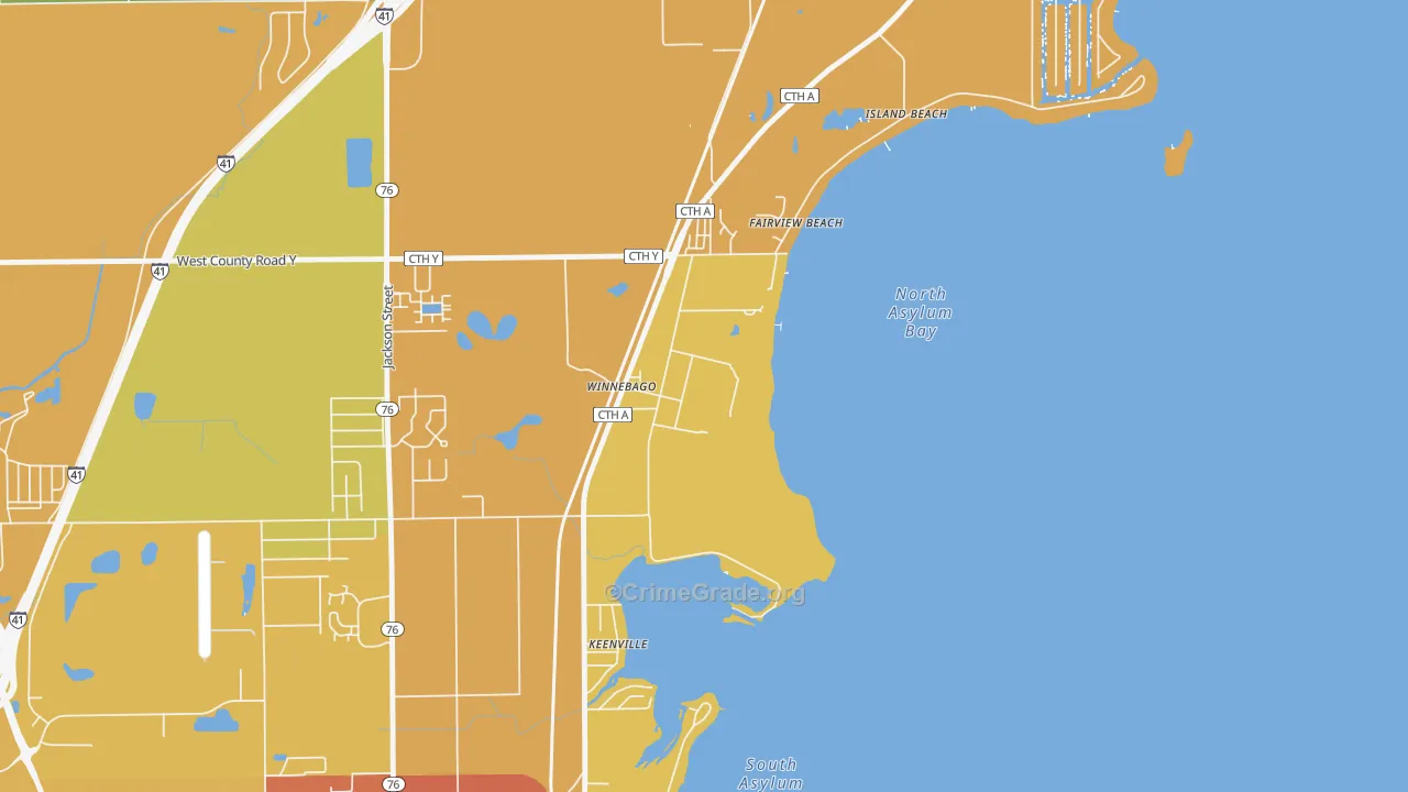 54985, WI Map of Drug-Related Crime Rates