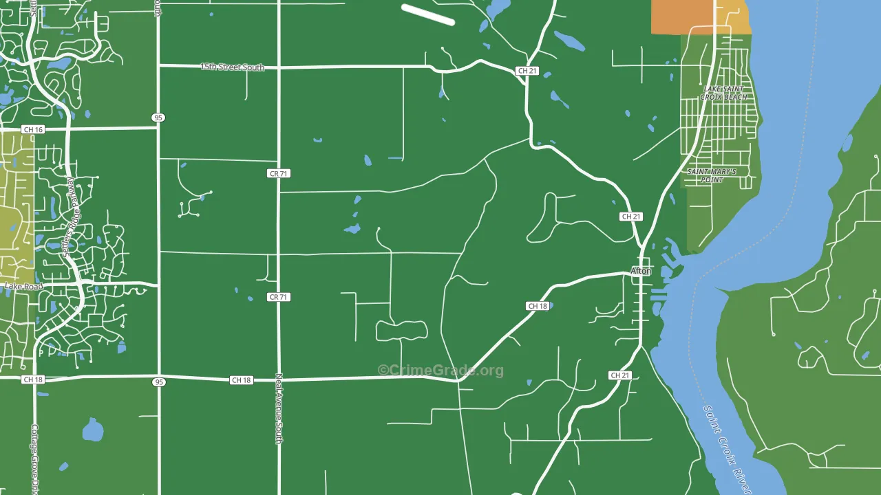 55001, MN Map of Drug-Related Crime Rates