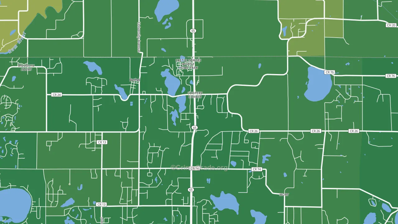 55005, MN Map of Drug-Related Crime Rates