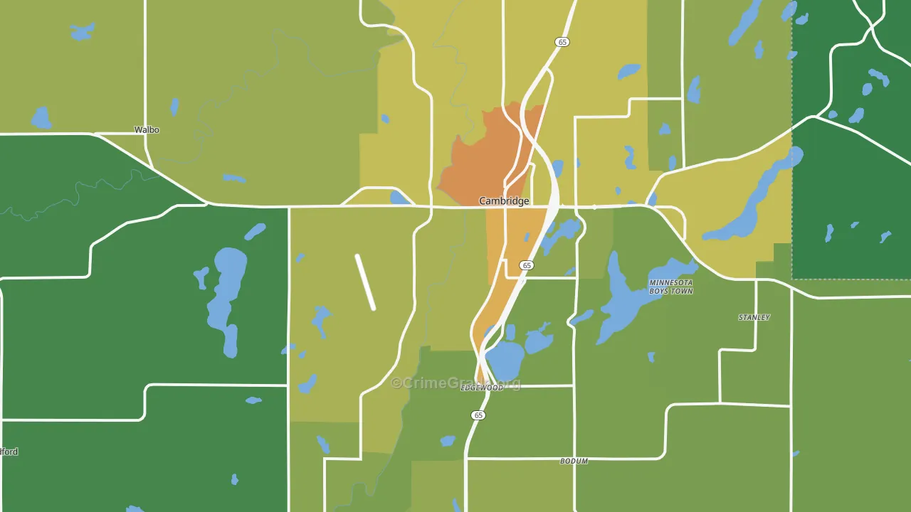 55008, MN Map of Drug-Related Crime Rates
