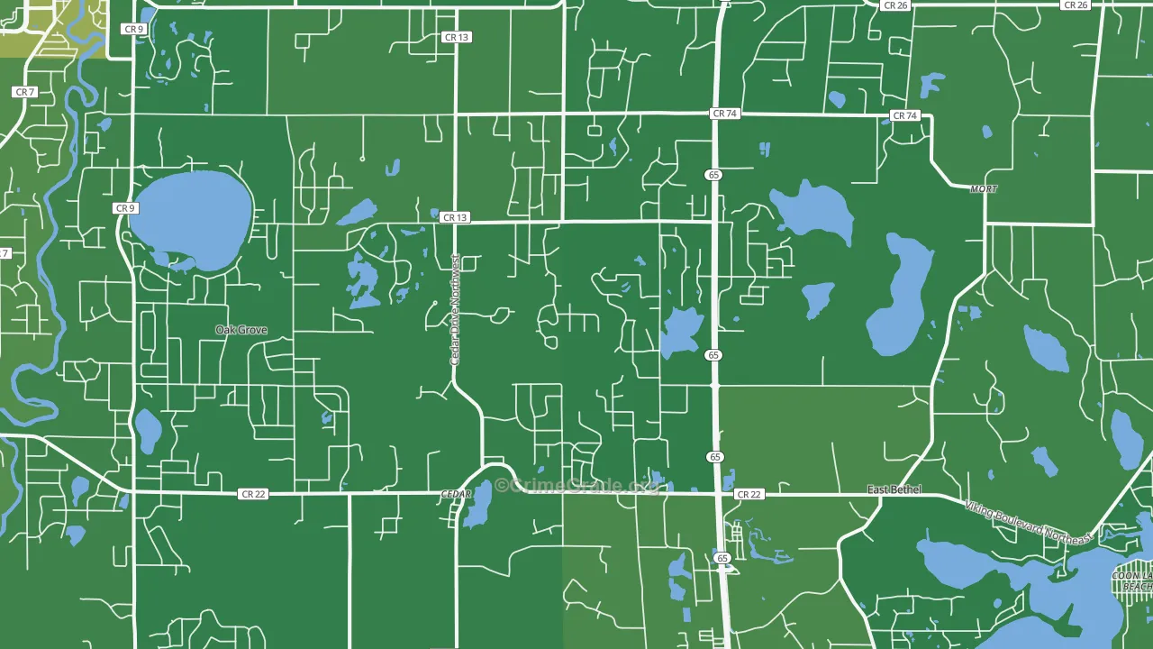 55011, MN Map of Drug-Related Crime Rates